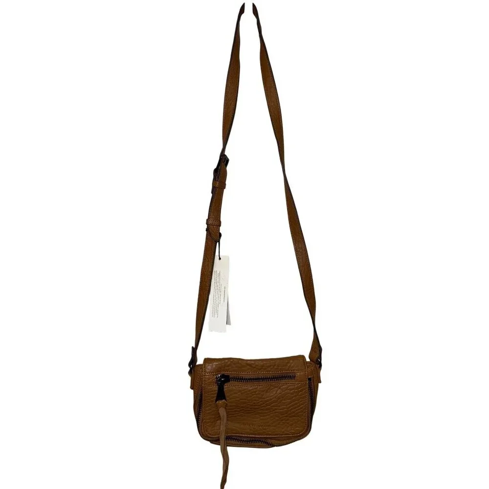 Aimee Kestenberg Good Times Mini Cross Body Purse Handbag Leather Brown NEW